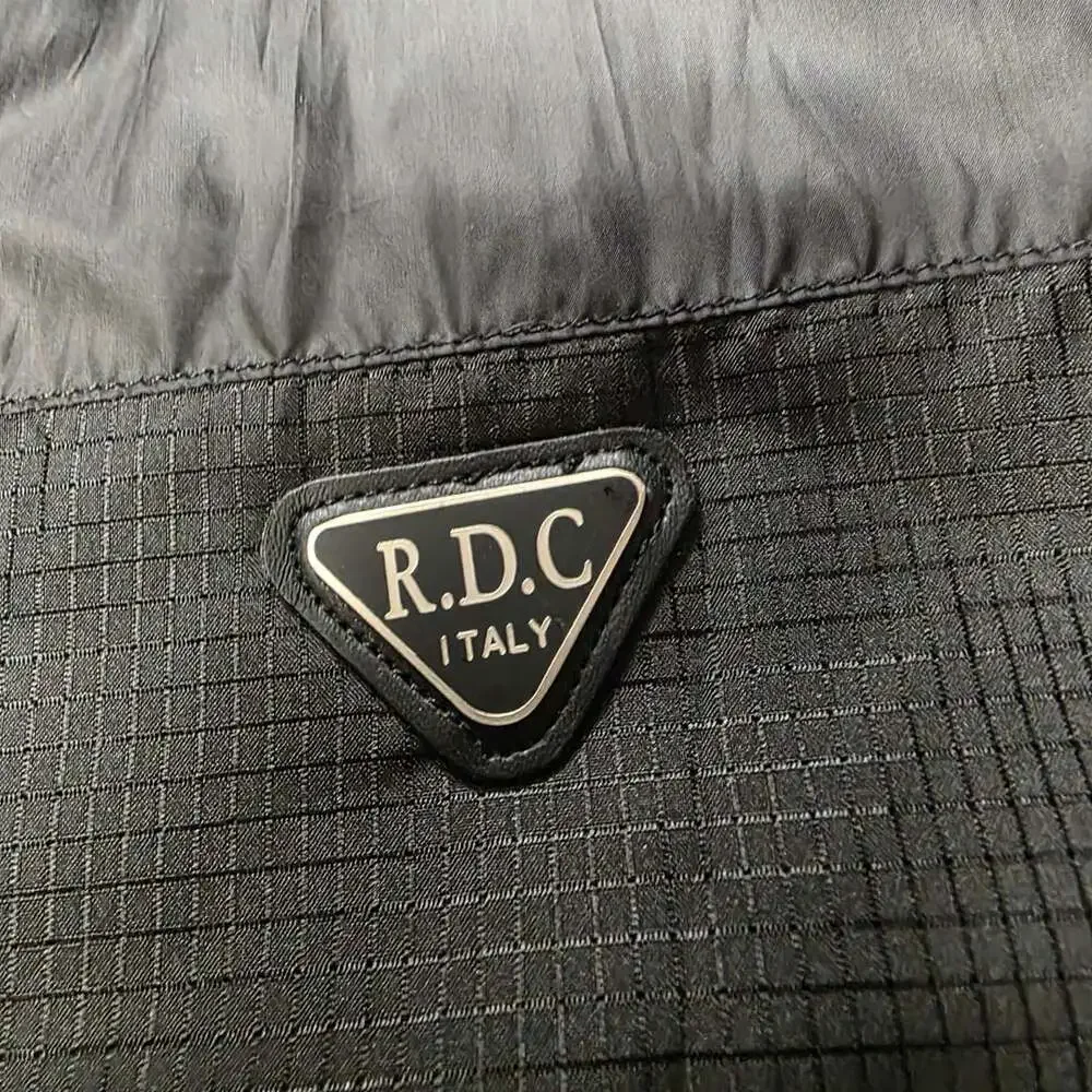 RARE Roberta di Camerino Italy Black Grid Full Zip Windbreaker Jacket